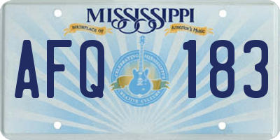 MS license plate AFQ183