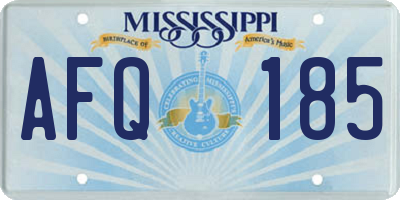 MS license plate AFQ185