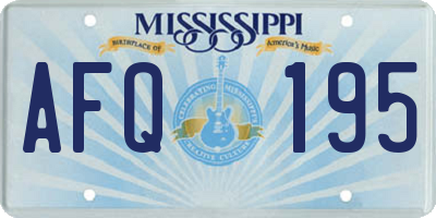 MS license plate AFQ195