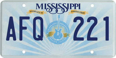MS license plate AFQ221