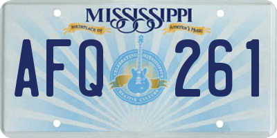 MS license plate AFQ261