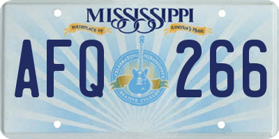 MS license plate AFQ266