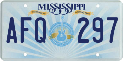 MS license plate AFQ297