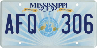 MS license plate AFQ306