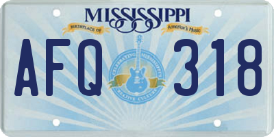 MS license plate AFQ318