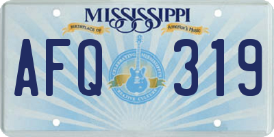 MS license plate AFQ319