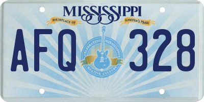 MS license plate AFQ328