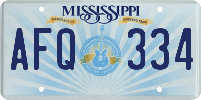 MS license plate AFQ334