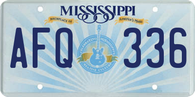 MS license plate AFQ336