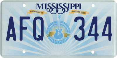 MS license plate AFQ344