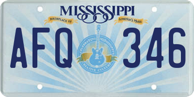 MS license plate AFQ346
