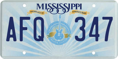 MS license plate AFQ347