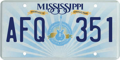 MS license plate AFQ351