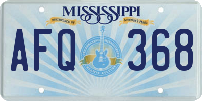 MS license plate AFQ368