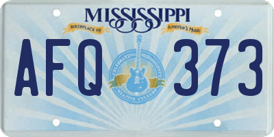 MS license plate AFQ373