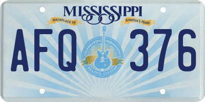 MS license plate AFQ376