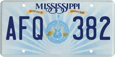MS license plate AFQ382