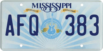 MS license plate AFQ383