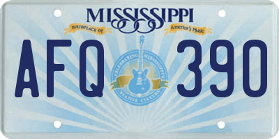 MS license plate AFQ390
