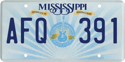 MS license plate AFQ391