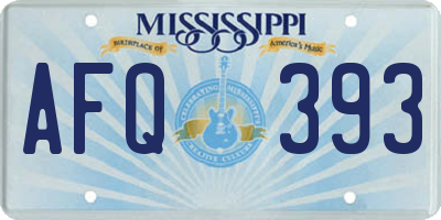 MS license plate AFQ393