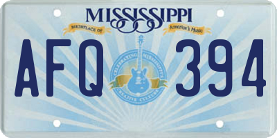 MS license plate AFQ394