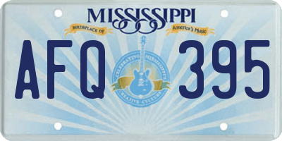 MS license plate AFQ395