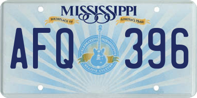 MS license plate AFQ396