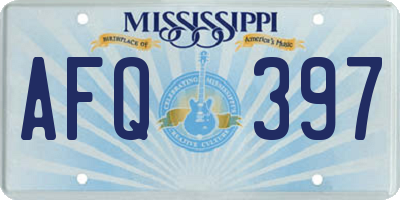 MS license plate AFQ397