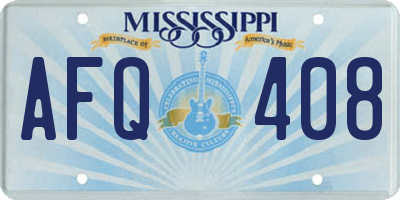 MS license plate AFQ408