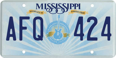 MS license plate AFQ424