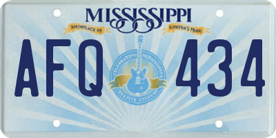 MS license plate AFQ434