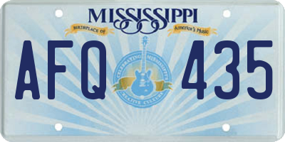 MS license plate AFQ435