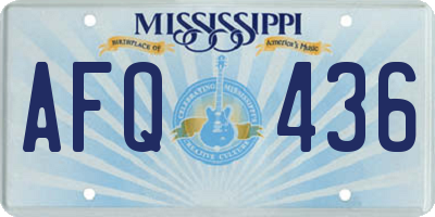 MS license plate AFQ436