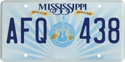 MS license plate AFQ438