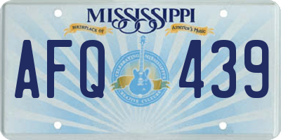 MS license plate AFQ439
