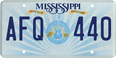 MS license plate AFQ440