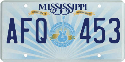 MS license plate AFQ453
