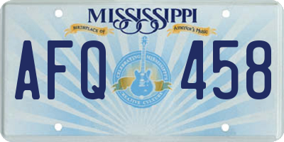 MS license plate AFQ458