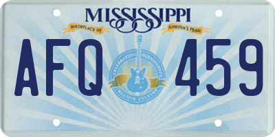 MS license plate AFQ459