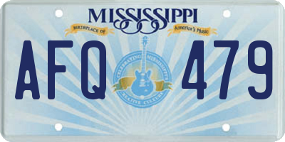 MS license plate AFQ479