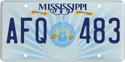 MS license plate AFQ483
