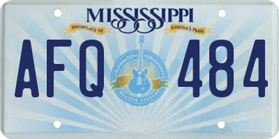 MS license plate AFQ484