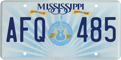 MS license plate AFQ485