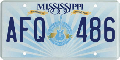MS license plate AFQ486