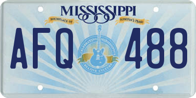 MS license plate AFQ488