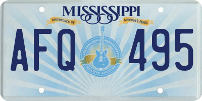 MS license plate AFQ495