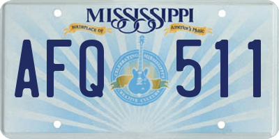 MS license plate AFQ511