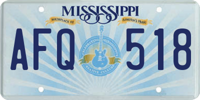 MS license plate AFQ518