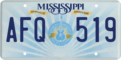 MS license plate AFQ519